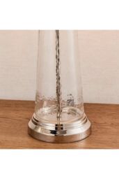 Netlighting Winslet 1 Light Table Light Clear Hammered Glass & Teal Velvet E27 in Blue - thumbnail 6