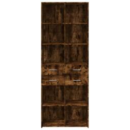 Berkfield Home Highboard Smoked Oak 70x42.5x185 cm Engineered Wood in Brown - thumbnail 4