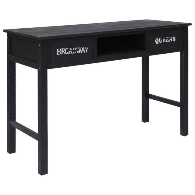 Berkfield Home Console Table Black 110x45x76 cm Wood - Size: 110 x 45 x 76 cm - image 1