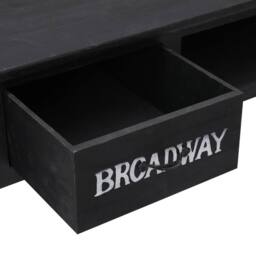 Berkfield Home Console Table Black 110x45x76 cm Wood - Size: 110 x 45 x 76 cm - thumbnail 6