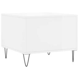 Berkfield Home Decorative Coffee Table High Gloss White 50x50x40 cm Engineered Wood - Size: 50 x 50 x 40 cm - thumbnail 8