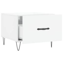 Berkfield Home Decorative Coffee Table High Gloss White 50x50x40 cm Engineered Wood - Size: 50 x 50 x 40 cm - thumbnail 6