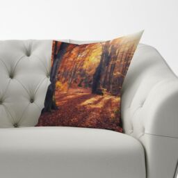 Warren Reed - Designer Autumn Forest Cushions in Brown - Size: 45 cm x 45 cm - thumbnail 2