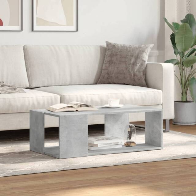 Berkfield Home Decorative Coffee Table Concrete Grey 89.5x48x30 cm Engineered Wood - image 1