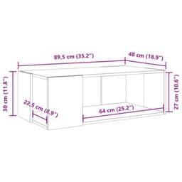 Berkfield Home Decorative Coffee Table Concrete Grey 89.5x48x30 cm Engineered Wood - thumbnail 9