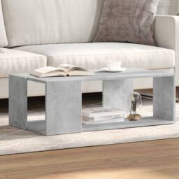 Berkfield Home Decorative Coffee Table Concrete Grey 89.5x48x30 cm Engineered Wood - thumbnail 2