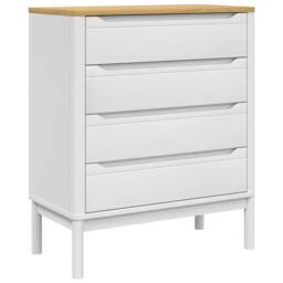 Berkfield Home Chest of Drawers FLORO White Solid Wood Pine