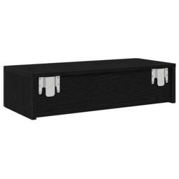 Berkfield Home Wall Shelf with Drawers Black 60x26.5x15 cm Engineered Wood - thumbnail 6