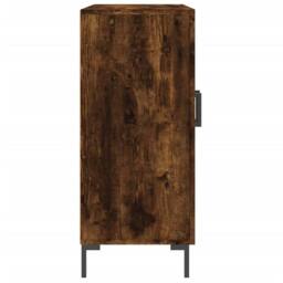 Berkfield Home Sideboard Smoked Oak 90x34x80 cm Engineered Wood in Brown - Size: 90 x 34 x 80 cm - thumbnail 7