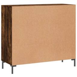 Berkfield Home Sideboard Smoked Oak 90x34x80 cm Engineered Wood in Brown - Size: 90 x 34 x 80 cm - thumbnail 8