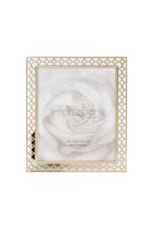 "IMPRESSIONS Lattice Cut Metal Photo Frame 8"" x 10"" in Gold" - thumbnail 1