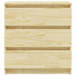 Berkfield Home Durable Bedside Cabinet 60x36x64 cm Solid Pinewood in Light Brown - Size: 60 x 36 x 64 cm - thumbnail 4