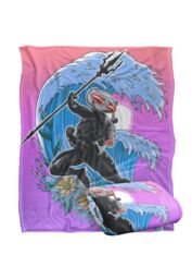 Aquaman and The Lost Kingdom Blanket, 152x127 cm Black Manta Waves Silky Touch Super Soft Throw Blanket in White - thumbnail 2