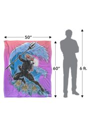 Aquaman and The Lost Kingdom Blanket, 152x127 cm Black Manta Waves Silky Touch Super Soft Throw Blanket in White - thumbnail 5