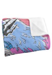 Aquaman and The Lost Kingdom Blanket, 152x127 cm Black Manta Waves Silky Touch Super Soft Throw Blanket in White - thumbnail 3