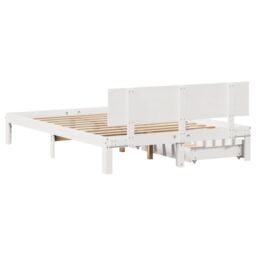 Berkfield Home Bed Frame with Drawers without Mattress White 160x200 cm - thumbnail 6