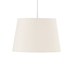 First Choice Lighting Set of 2 Natural Cotton 23cm Tapered Cylinder Pendant or Lamp Shades - thumbnail 3