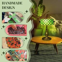 Wyld Haus Nofilu Green Vintage Style Stained Glass Table Lamp - thumbnail 5