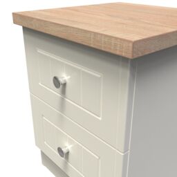 Ready Assembled 2 U Cambridge 2 Drawer Bedside Cabinet (Ready Assembled) in Cream - thumbnail 4