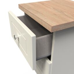 Ready Assembled 2 U Cambridge 2 Drawer Bedside Cabinet (Ready Assembled) in Cream - thumbnail 5