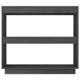 Berkfield Home Book Cabinet Grey 80x35x71 cm Solid Pinewood - Size: 80 x 35 x 71 cm - thumbnail 5