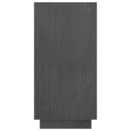 Berkfield Home Book Cabinet Grey 80x35x71 cm Solid Pinewood - Size: 80 x 35 x 71 cm - thumbnail 6