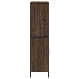Berkfield Home Highboard Brown Oak 79.5x35.5x137.5 cm Engineered wood - thumbnail 5
