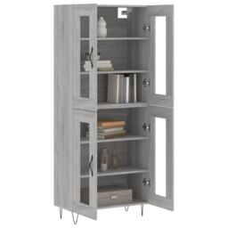 Berkfield Home Highboard Grey Sonoma 69.5x34x180 cm Engineered Wood - thumbnail 3