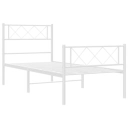 Berkfield Home Metal Bed Frame with Headboard & Footboard White 80x200 cm - thumbnail 5