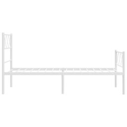 Berkfield Home Metal Bed Frame with Headboard & Footboard White 80x200 cm - thumbnail 6