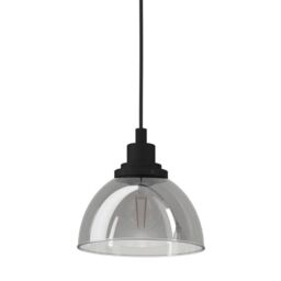 Eglo Beleser Glass & Metal 3-Light Ceiling Pendant in Black - thumbnail 3