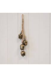 KDMD Metal Gold 4 Small Cowbell Hanging Garland - thumbnail 1