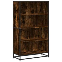 Berkfield Home Modern Bookcase Smoked Oak 80.5x35x139 cm Engineered Wood in Brown - thumbnail 3