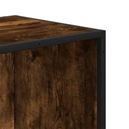 Berkfield Home Modern Bookcase Smoked Oak 80.5x35x139 cm Engineered Wood in Brown - thumbnail 7