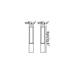 Netlighting Agra LED Outdoor Bollard Light Rust Brown IP54 - thumbnail 2