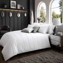 Smart Living Luxury Polycotton Blend Duvet Cover & Pillowcase Set in White - Size: Single - thumbnail 2