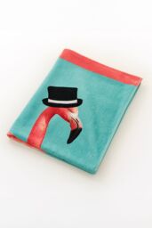 Deyongs Quick Drying Cotton Beach Towel Flamingo Printed Velour 75x150cm - 1846 - Size: 75x150 cm - thumbnail 2