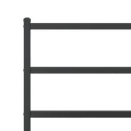 Berkfield Home Metal Bed Frame without Mattress with Headboard Black 90x200cm - Size: 90x200 cm - thumbnail 8