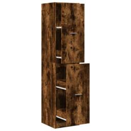 Berkfield Home Apothecary Cabinet¬†Smoked Oak 40x41x174.5 cm Engineered Wood in Brown - thumbnail 1