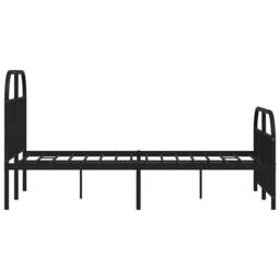 Berkfield Home Metal Bed Frame with Headboard & Footboard Black 180x200 cm Sup… - Size: Small Double - thumbnail 7