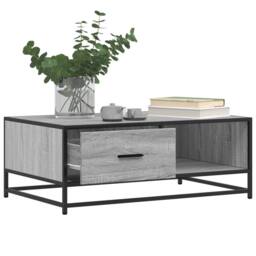 Berkfield Home Durable Coffee Table Grey Sonoma 90x57x35 cm Engineered Wood & Metal - Size: 90 x 57 x 35 cm - thumbnail 4