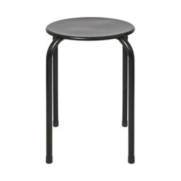 Harbour Housewares Metal Stacking Stool - Matt White in Black