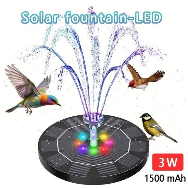 EONLION Solar Water Fountain for Garden in Black - Size: 100 cm - image 1