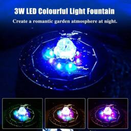 EONLION Solar Water Fountain for Garden in Black - Size: 100 cm - thumbnail 2