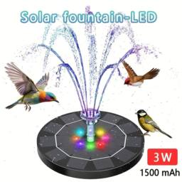 EONLION Solar Water Fountain for Garden in Black - Size: 100 cm