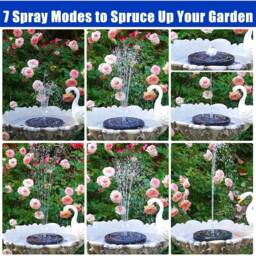 EONLION Solar Water Fountain for Garden in Black - Size: 100 cm - thumbnail 3
