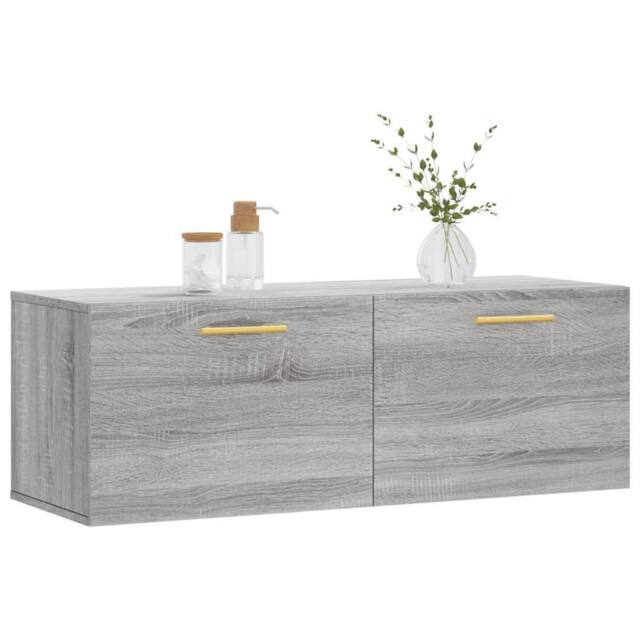 Berkfield Home Wall Cabinet Grey Sonoma 100x36.5x35 cm Engineered Wood - image 1