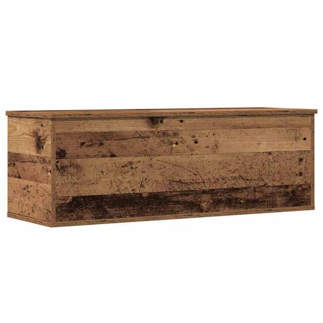 Berkfield Home Storage Box - Old Wood, 102x35x35 cm, Made from Engineered Wood in Brown - Size: 102 x 35 x 35 cm - image 1