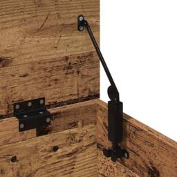 Berkfield Home Storage Box - Old Wood, 102x35x35 cm, Made from Engineered Wood in Brown - Size: 102 x 35 x 35 cm - thumbnail 9