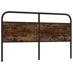Berkfield Home Headboard Smoked Oak 160 cm Steel & Engineered Wood in Brown - thumbnail 5